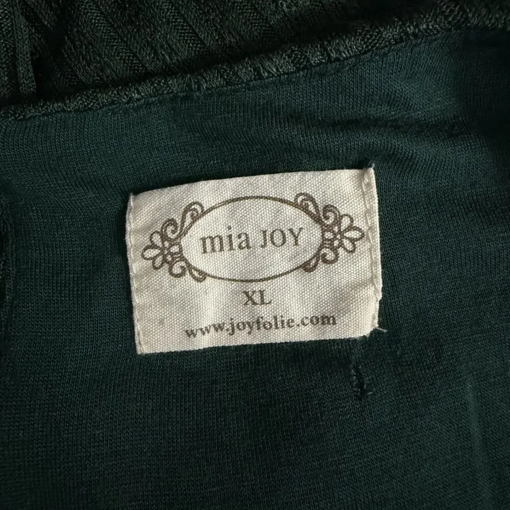Mia Joy Women's XL Dark Green Self Striped Stretch Maxi Dress - Picture 6 of 7